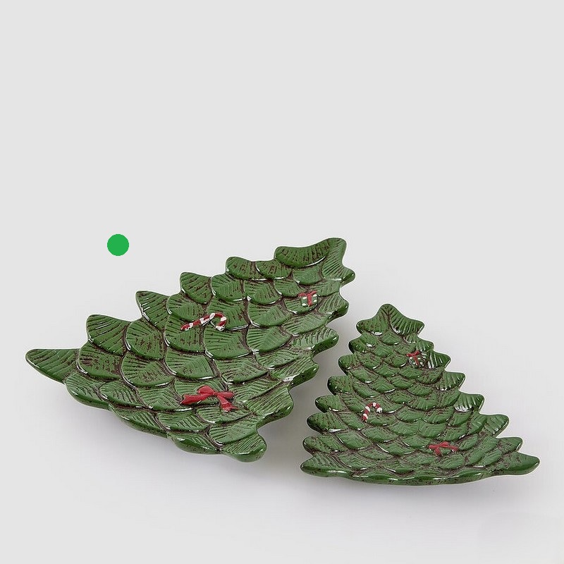 Vassoio a forma di albero di Natale in ceramica, perfetto come idea regalo natalizia